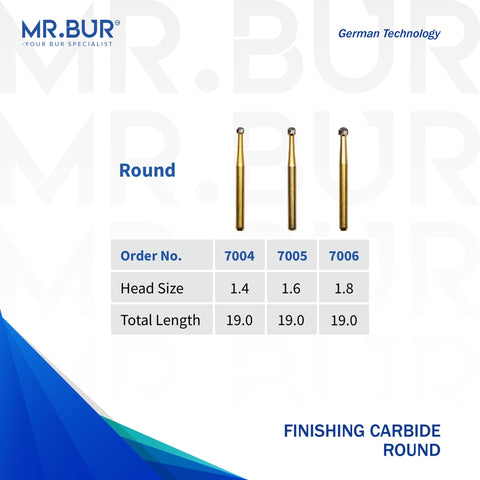 Round Ball Finishing Carbide Bur FG