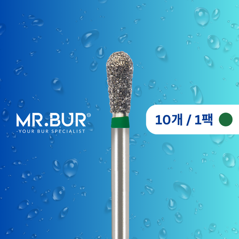 Mr. Bur S830 의 페어 다이아몬드 버 (Short Pear Shape Diamond Bur) 는 크라운 프렙(crown preparation), 와동 형성(cavity preparation), 수복물 제거 및 조정(adjusting restorations)에 적합한 하이스피드용(FG형) 치과용 버입니다.