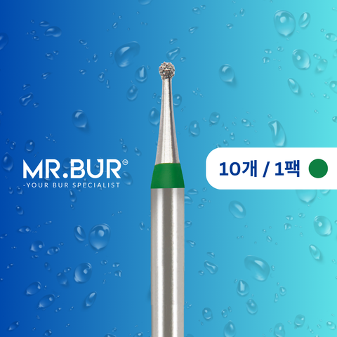 Mr. Bur S801 숏생크버 라운드 다이아몬드 버 (Short Round Diamond Bur) 는 와동 형성(cavity prep), 치아 오픈(endodontic access), 충치 세정(caries cleaning), 선택 연삭(selective grinding)에 사용됩니다.