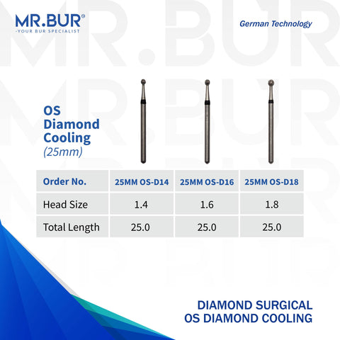 OS Diamond Cooling Surgical Bur