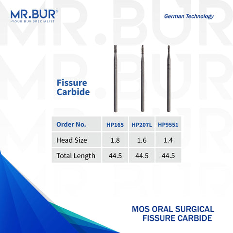 Tungsten Carbide Fissure MOS Bur HP