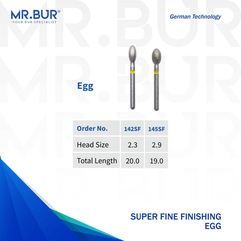 The Best 2 variants of the Super Fine Finishing Round Diamond Bur FG Mr Bur offers the best online dental burs and is a Better Choice than Meisinger, Mani, Shofu, Eagle Dental, Trihawk, Suitable for Dental Cases the dental bur head sizes shown here are 2.3mm and 2.9mm