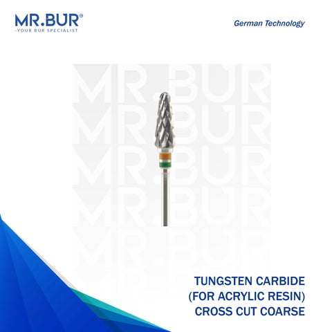 Coarse Cross Cut Tungsten Carbide Bur For Acrylic Resin