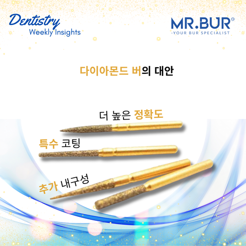 Best quality gold burs with varieties of shapes & sizes that able to use on multiple dental procedure.