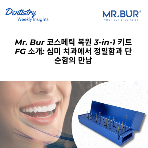 Mr. Bur Cosmetic Restorative 3-in-1 Kit FG supports veneer, crown, and inlay procedures offering complete workflow from prep to finishing.