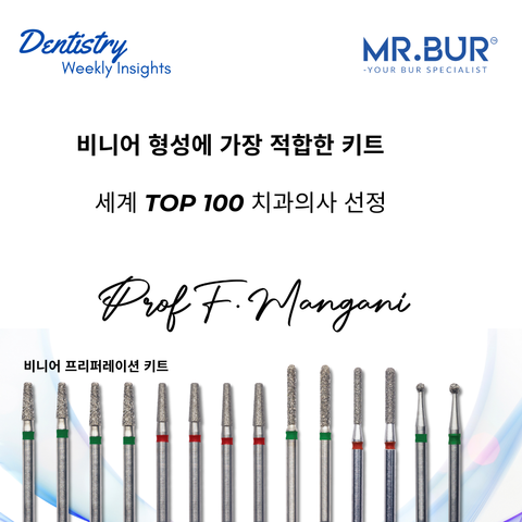 회복 및 미용 치과를 위한 베니어 버 키트 준비