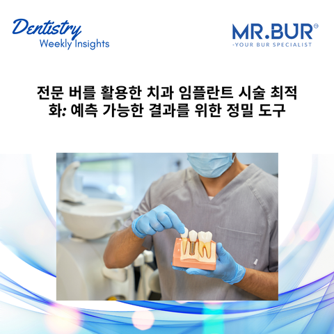 Optimizing dental implant procedures with Mr. Bur specialized burs, designed for precise osteotomy, degranulation, and soft tissue management to ensure predictable clinical outcomes.