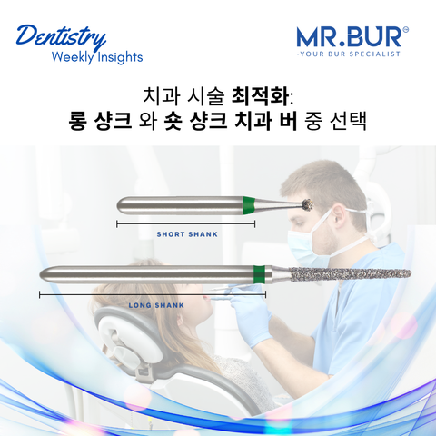 Optimizing Dental Procedures: Choosing Between Mr. Bur Long Shank and Short Shank Dental Burs for Precision and Efficiency.