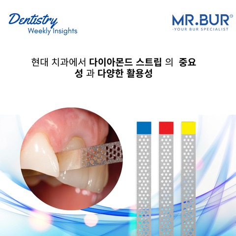 Mr. Bur highlights the importance and versatility of diamond strips in modern dentistry, emphasizing precision and effective enamel reduction.