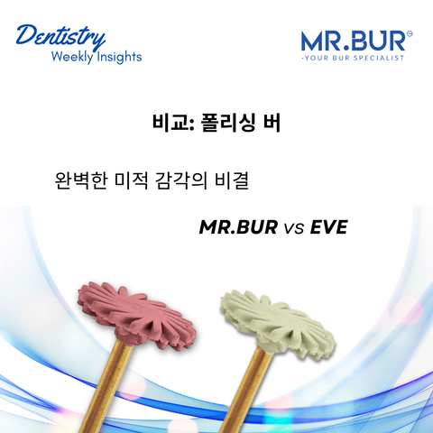 Mr. Bur composite polishing diamond polisher achieves smooth surfaces, esthetic shine, and long lasting restorative results.