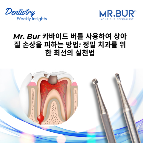 Mr. Bur 카바이드 버로 상아질 손상을 줄이는 방법: 정밀 수복치료를 위한 임상 가이드
