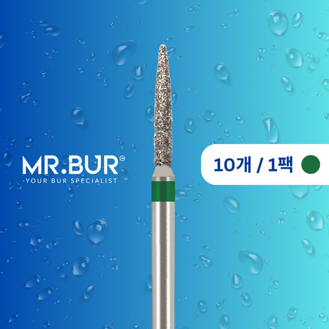 Mr. Bur 862 플레임 다이아몬드 버 (Flame Diamond Bur) 는 다양한 치과 시술에 사용됩니다. 이 버의 플레임 형태 헤드는 와동 형성(cavity preparation)과 충전 또는 크라운 시술을 위해 우식 부위를 효과적으로 제거하는 데 이상적입니다.