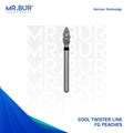 This is the Spiral Cool Cut Super Coarse Peaches FG Diamond Bur sold by Mr Bur the best international supplier of dental burs