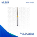 The #1 Best Super Fine Finishing Taper Round End Diamond Bur FG. Mr Bur offers the best online dental burs and is a Better Choice than Meisinger, Mani, Shofu, Eagle Dental, Trihawk, Suitable for Dental Cases