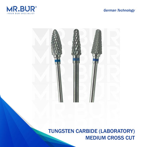 Tungsten Carbide Medium Cross Cut Laboratory Bur