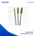 These are 3 HP & RA Diamond Stone (Trim , Pre-Polishing & High Shine Zirconia & Porcelain) dental burs sold by mr Bur